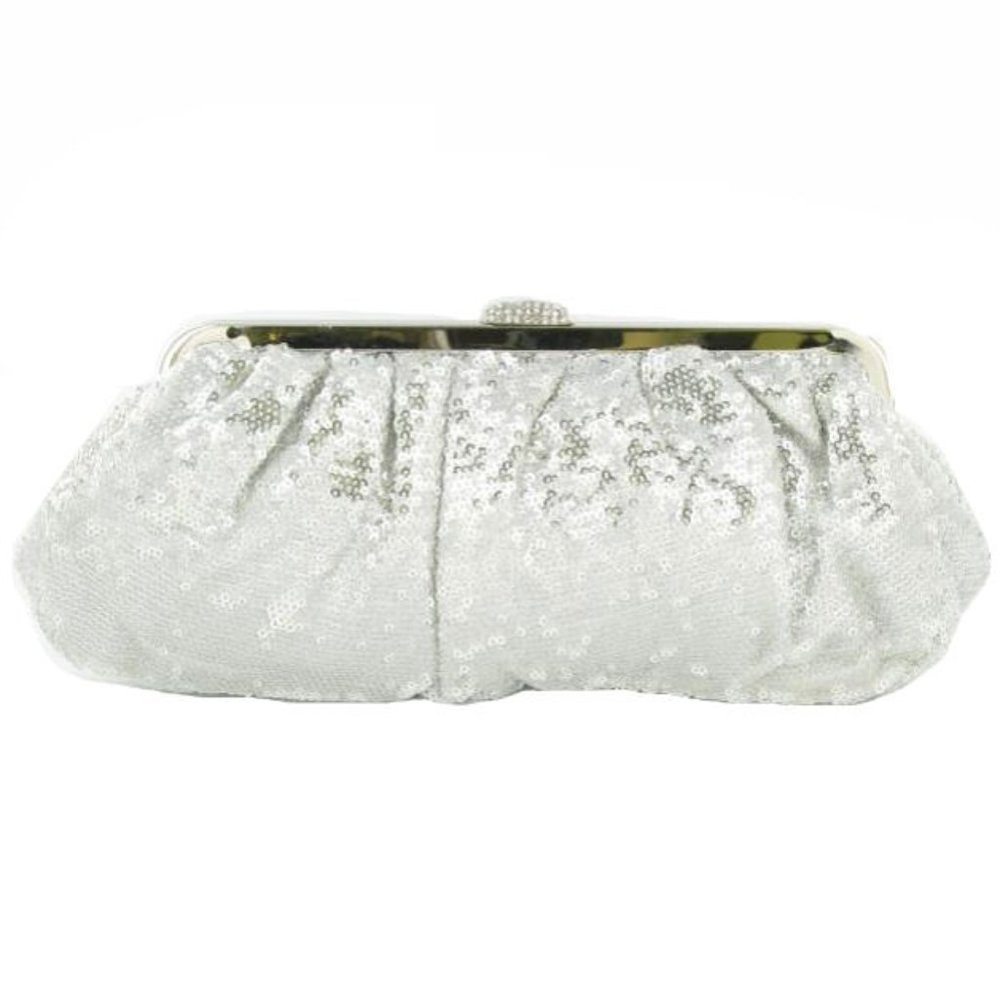 Silver Sequin Clutch